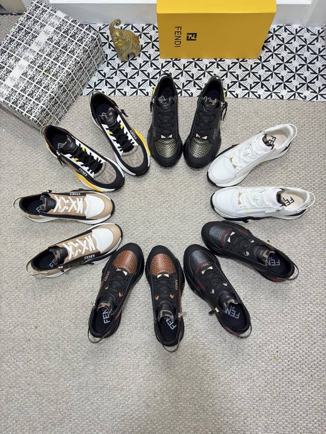 Fendi* 原单品质 芬迪小怪兽！代购级别爆款，鞋面牛皮制造，透气网里，大底更轻便，防滑。市场顶级品质，众多明星亲身演绎，时尚主打潮流，百搭爆款，简单不失品味