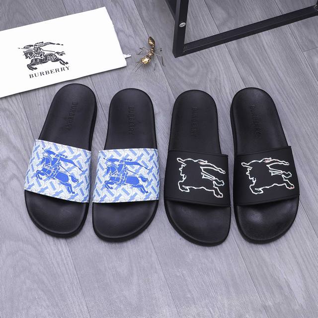 商品商标：Burberry 巴宝莉 情侣款拖鞋 正码码数: 36-46 商品材料：精选原版Tpu鞋面 原版大底
