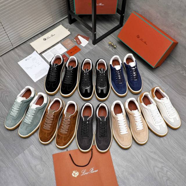 商品商标: Loro Piana 诺悠翩然 休闲板鞋 正码码数: 38-44 商品材料：精选磨砂牛皮鞋面，牛皮内里 原版大底
