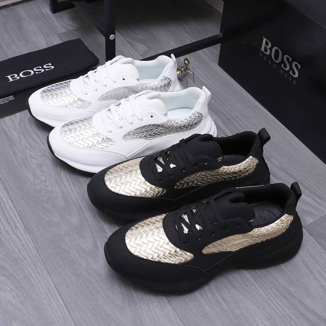 商品商标： ＢＯＳＳ 包底休闲鞋 正码码数: 38-44 45定做不退换 商品材料：精选拼接压纹牛皮鞋面 网内里 牛皮鞋垫 橡胶大底