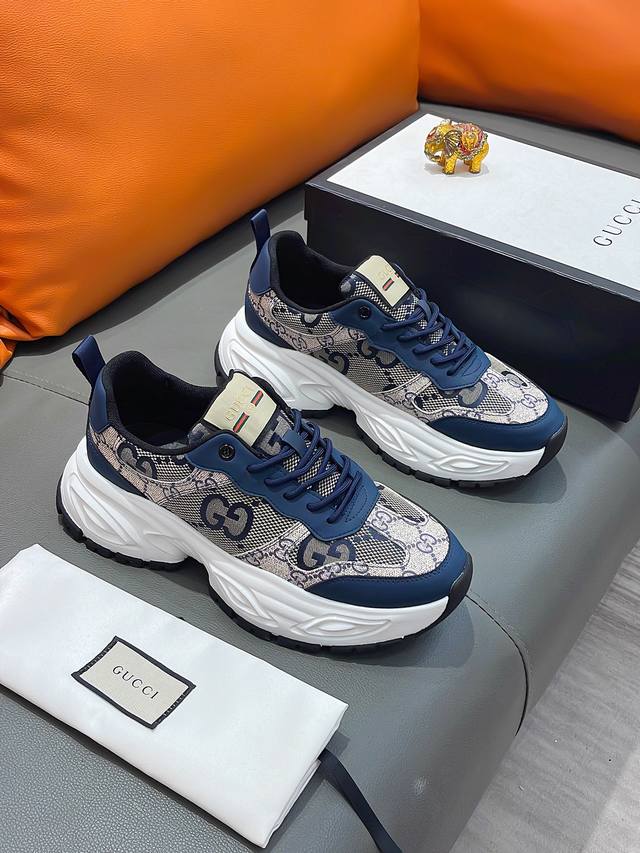 商品名称：Gucci 古驰 实价： 正规码数: 38-44 休闲鞋 商品材料：精选 牛皮鞋面，舒适羊皮内里 ；原厂大底。