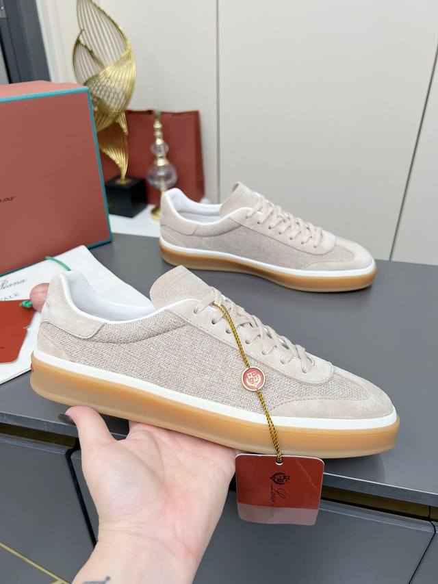 实价 代购级，高版本 意大利 Loro Piana 诺悠翩雅Tennis Walk系列 Lp情侣款德训鞋 休闲 运动鞋 板鞋 原版购入开发 做货 这款新款绒面革