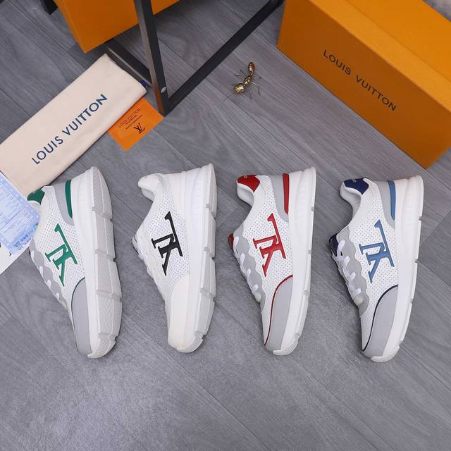 商品商标：Lv [路易威登] 休闲鞋 正码.码数: 38-44 45.46定做不退换 商品材料：精选 牛皮搭配冲孔牛皮鞋面 网内里 牛皮鞋垫 原版大底