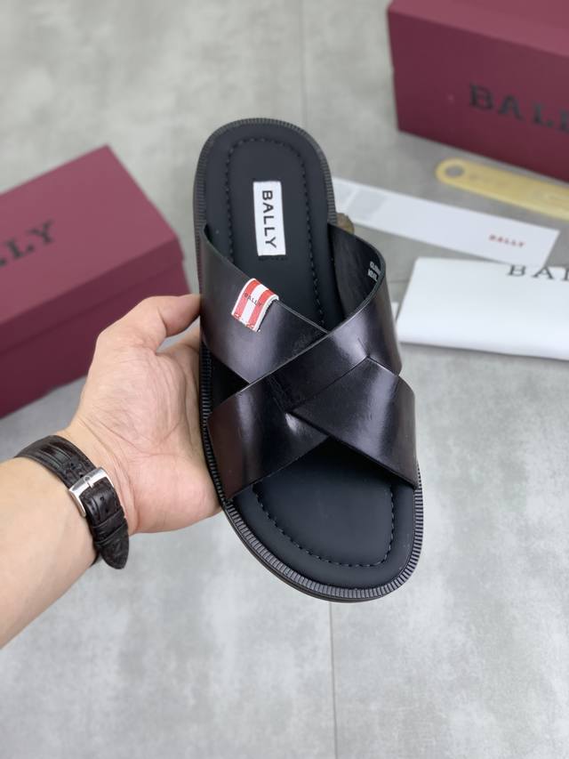 工厂P价P 实价 巴利Bally 新款男士休闲拖鞋系列！复核全球限量款鞋面采用进口原单面料原板大底男鞋码数：39-45 颜色：5色可选