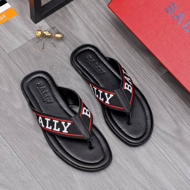 商品商标：Bally 巴利 拖鞋 正码码数: 38-44 商品材料：精选原版材料原版大底