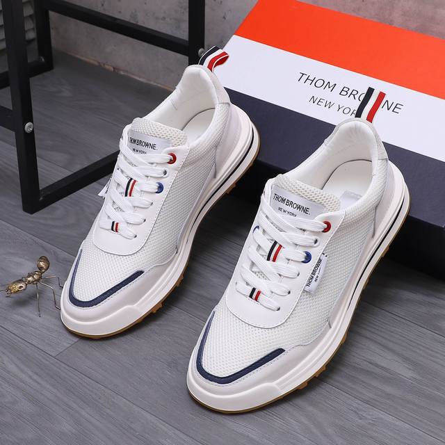 商品商标：Th0M Br0Wne 汤姆布朗 休闲鞋 正码码数: 38-44 商品材料：精选牛皮拼接网鞋面 羊皮内里 原版大底