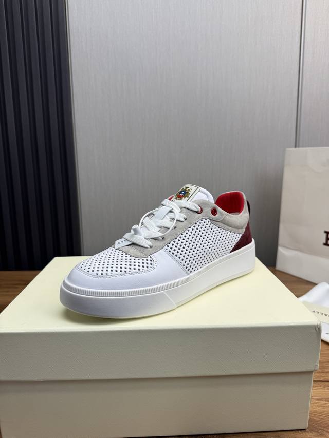 工厂P价 巴利-Bally家原单新品系列,1:1出货 高档牛皮冲孔+牛皮内里,原版防滑轻便发泡大底38-45 38.45订做