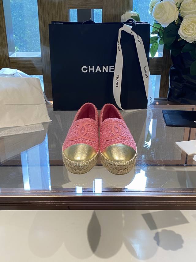Chane* 春季新品 Espadrilles 渔夫鞋 小香经典版型！独家代购原版一比一品质！Hk海港城原版购入全程直播，原版一比一开发，绝对放心卖！ 呢子布款