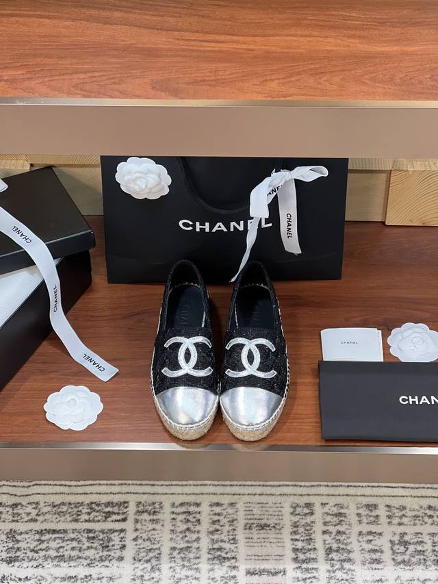 Chane* 24C春季新品 Espadrilles 渔夫鞋 小香经典版型！独家代购原版一比一品质！Hk海港城原版购入全程直播，原版一比一开发，绝对放心卖！ 呢