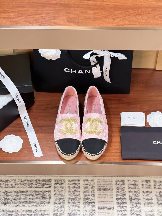 Chane* 24C春季新品 Espadrilles 渔夫鞋 小香经典版型！独家代购原版一比一品质！香港海港城，深圳万象城，广州太古汇陆续多次原版购入雕琢细节，