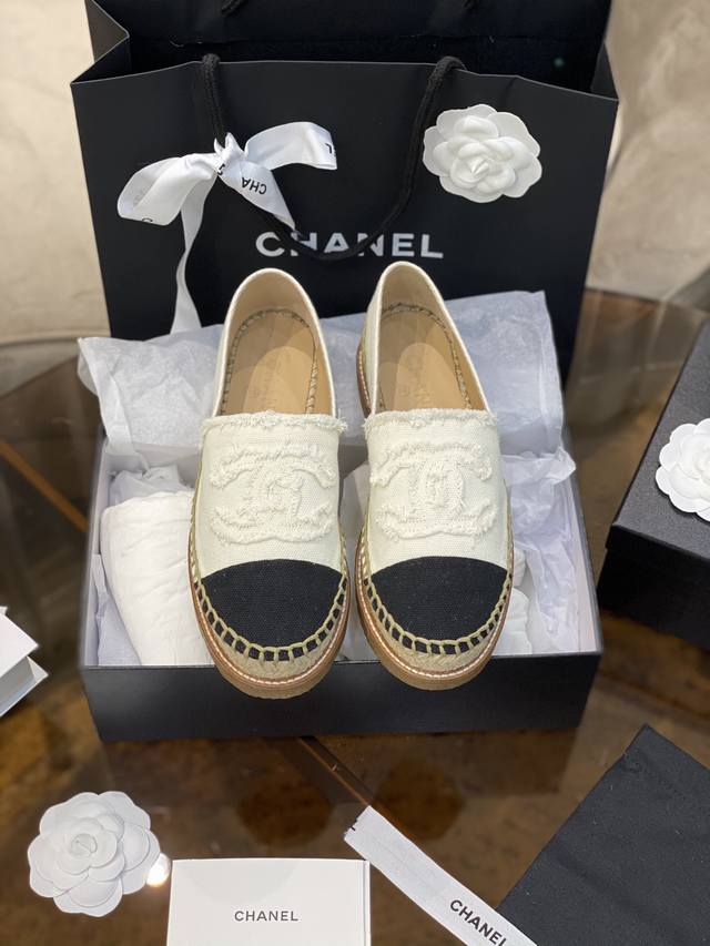 Chane* Espadrilles 厚底烟胶渔夫鞋 小香经典版型！独家代购原版一比一品质！Hk海港城原版购入全程直播，原版一比一开发，绝对放心卖！ 细节剖析