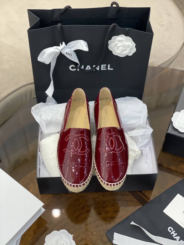 Chane* 春季新品 Espadrilles 渔夫鞋 小香经典版型！独家代购原版一比一品质！Hk海港城原版购入全程直播，原版一比一开发，绝对放心卖！ 羊漆皮款