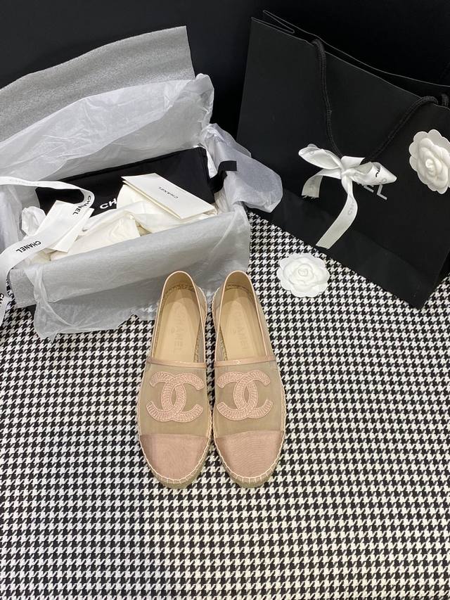 透气网纱款 Chane* 夏季新品 Espadrilles 渔夫鞋 小香经典版型！独家代购原版一比一品质！Hk海港城，广州太古汇均有原版购入全程直播，原版一比一