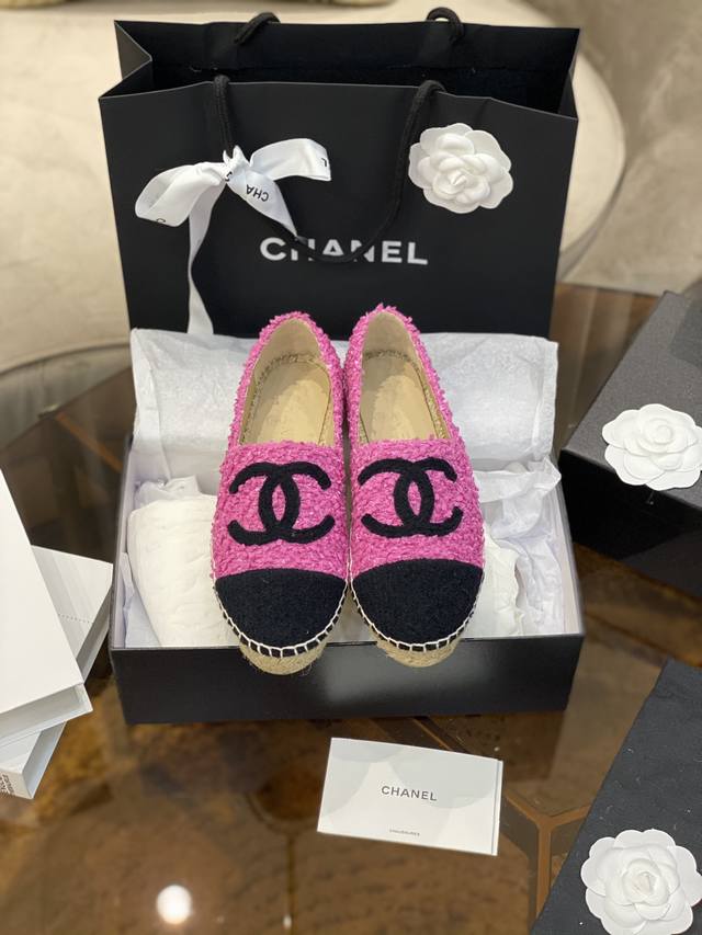 Chane* Espadrilles 渔夫鞋 小香经典版型！独家代购原版一比一品质！Hk海港城原版购入全程直播，原版一比一开发，绝对放心卖！ 细节剖析 ※原版鞋