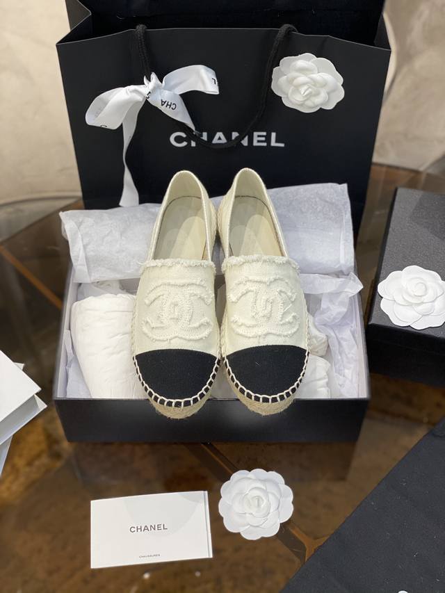 Chane* 经典春夏新品 Espadrilles 渔夫鞋 小香经典版型！独家代购原版一比一品质！Hk海港城原版购入全程直播，原版一比一开发，绝对放心卖！ 牛仔