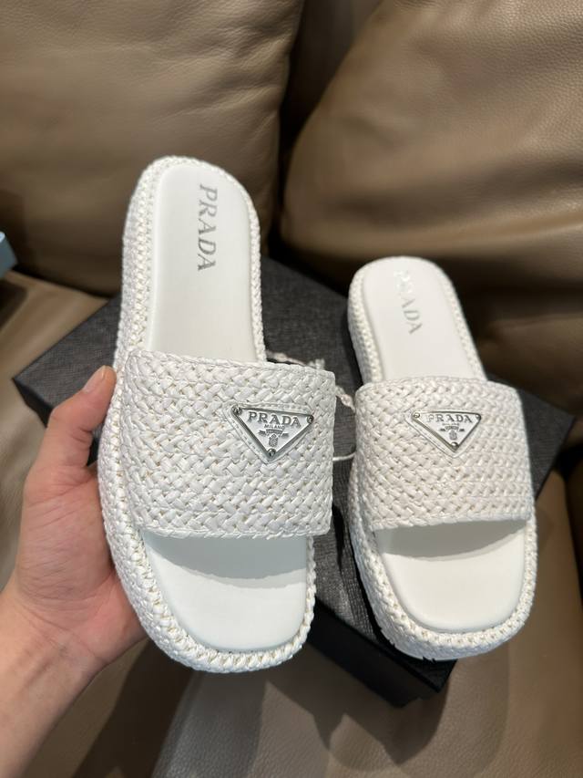 Prada 稻草手工全编织 35-42码