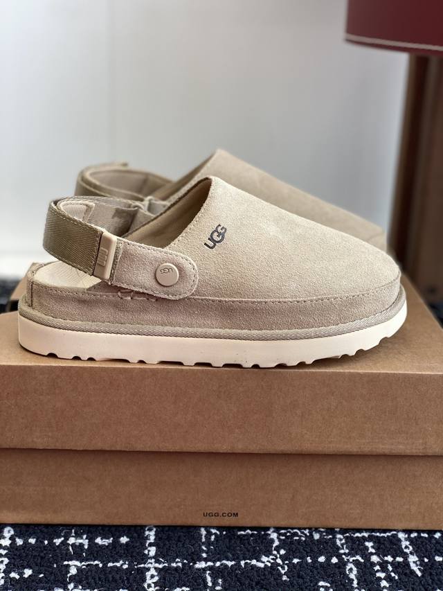 实价 25Ss 新款 Ugg 包头拖 这个品牌我就心动了 代购找很久才买到货，真的一鞋难求，真的超级好看，姐妹们给我冲 面料：进口麂皮 面料：牛皮 大底：Ip发
