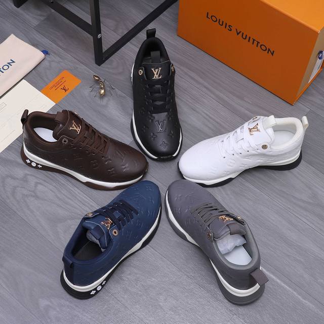 商品商标：Lv [路易威登] 休闲鞋 正码.码数: 38-46 38.45.46定做不退换 商品材料：精选 压花牛皮鞋面 牛皮鞋垫 透气网内里 原版大底