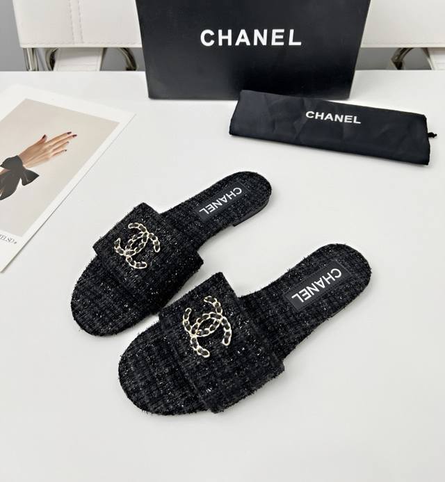 出厂P橡胶底 真皮底+30、Chanel 香奈儿 新款 拖鞋 官网专柜，面料羊皮、内里绵羊皮，垫脚山羊皮，5色任选 码数；35－42 41,42定做