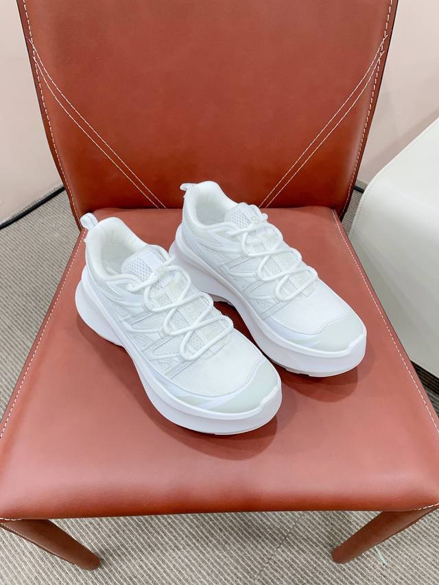 Cdg X Salomon萨洛蒙新款 厚底增高黑白休闲鞋小白鞋 独家复刻对版工艺 顶级品质 进口订制高密度飞织网面 超轻原版大底 : 35-43 40女定制 极