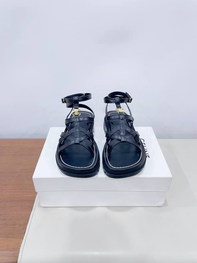-Ss新品思琳复古罗马凉鞋 进出专柜无压力，重工版，拒绝一眼假Low货 原版楦型，调试N次、这款上脚绝对Vintage复古风味十足 鞋面材质：头层进口牛皮 鞋里