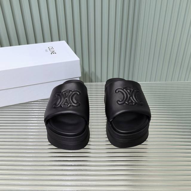 思琳春夏新款厚底羊皮拖鞋 妥妥长腿神器 Size：35-39 40定做不退换