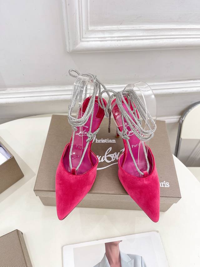 Christian Louboutin路铂廷Cl 红底鞋 25Ss最新Just Jewel水晶钻高跟凉鞋系列，魅惑华丽的顶级硬货上新 Bs明星同款，平台主播、网