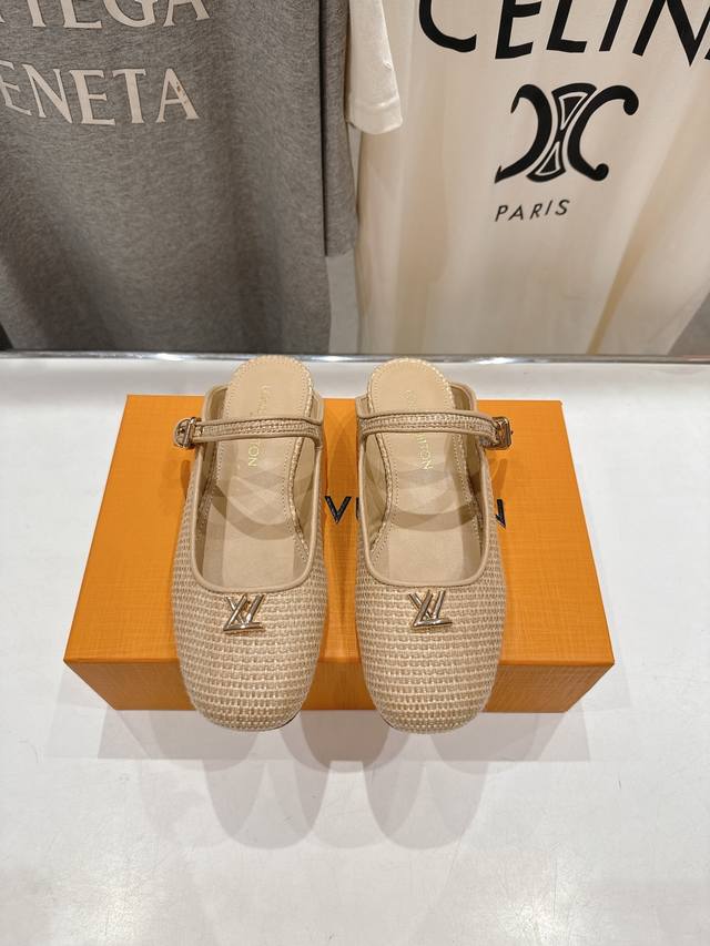 高版本出厂 Louis Vuitton Ss25 New Arrival Lv驴牌春夏系列玛丽珍平底鞋半包拖鞋 简约精致，高级感满满，尽显优雅气质～上脚超好看，
