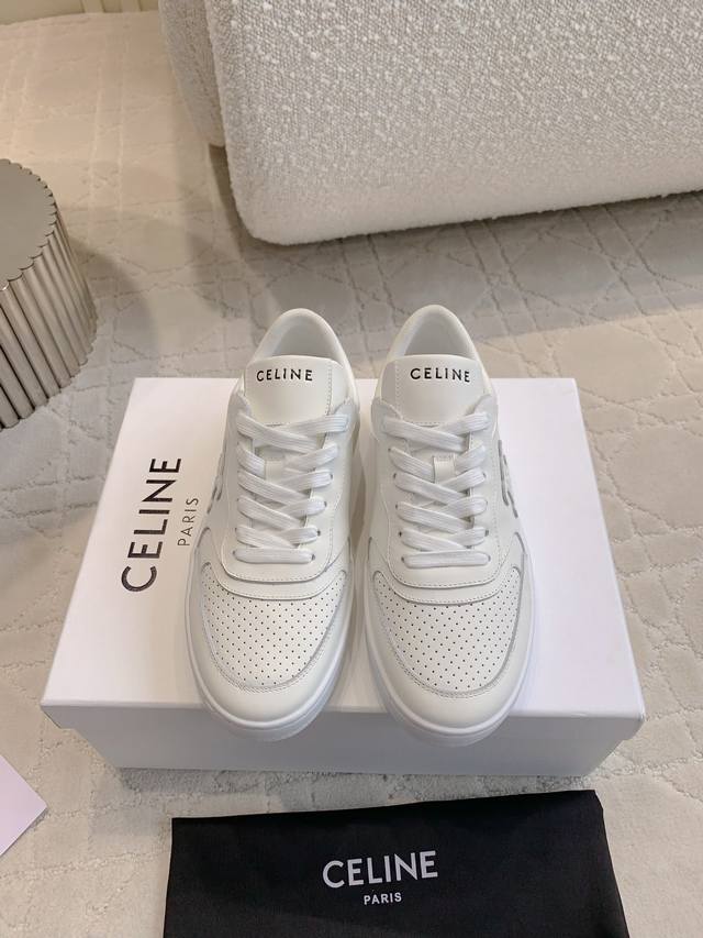 出厂价P 男女同款 Celin*新款拼色休闲鞋板鞋 经典配色 百搭不过时 鞋面牛皮 内里透气网面 原版开模大底 女码35-39 男码39-44