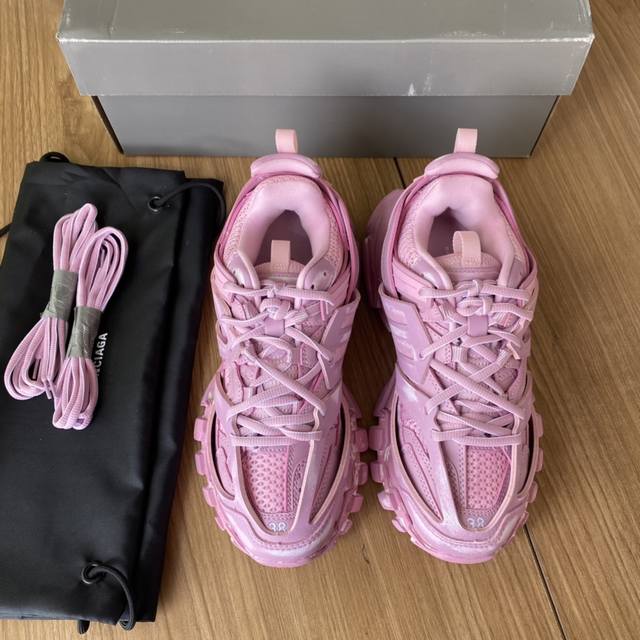顶级版本 巴黎世家3.0 涂鸦洗色三代户外概念鞋 Balenciaga Sneaker Tess S.Gomma Maille White Orange 纯原版