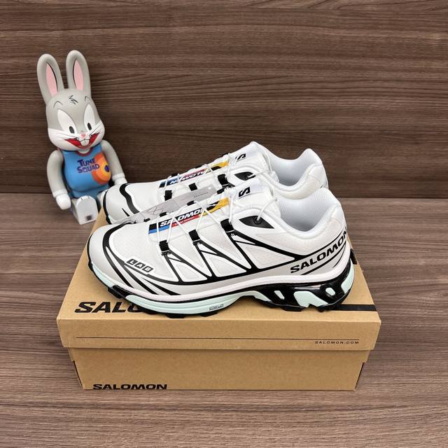 顶级版本Salomon萨洛蒙 Xt-6 户外 潮流 织物Tpu减震防滑耐磨透气轻便 低帮跑步鞋 男女同款 白色。 货号: 413173 包装:全套得物配件加固飞