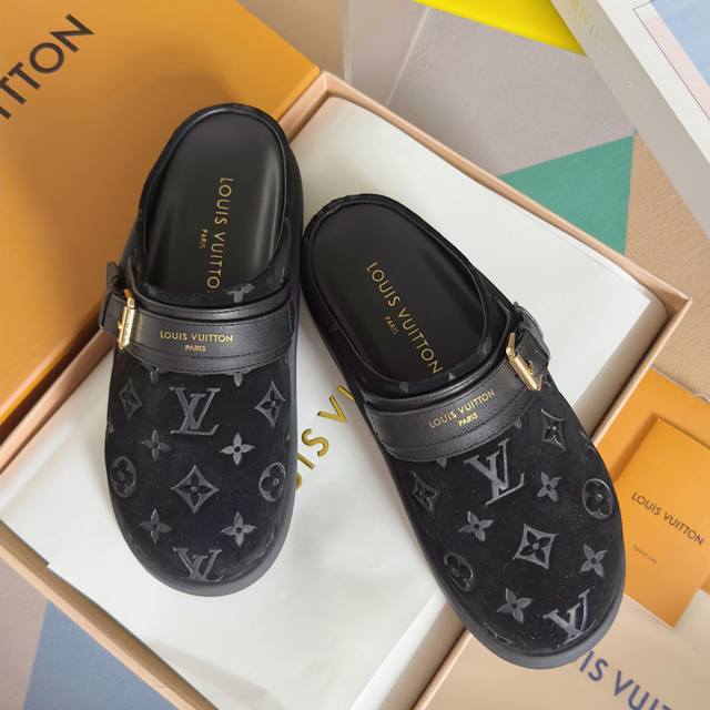 顶级版本：女款 Lv 路易威登 L家 驴牌 To-Go Comfort系列 老花 勃肯 包头拖鞋 凉鞋 原版购入开发 做货 Lv To-Go Comfort 凉
