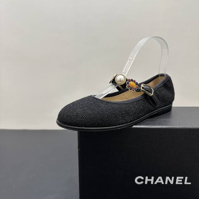 Chanel 香奈儿小香风2025香奈儿玛丽珍平底单鞋，春秋季香家必备爆款，女神系列，拥有香家特色优雅名媛气质，超级耐看，让人无法抗拒，心动Ing 鞋面羊皮或原