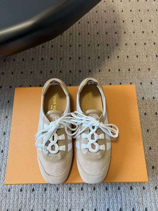 代购级 全套带飞机盒 Louis Vuitton路易威登驴牌春Sneakerina系列 芭蕾运动鞋 德训鞋 平底鞋 原版三对购入开发完美复刻Sneakerina