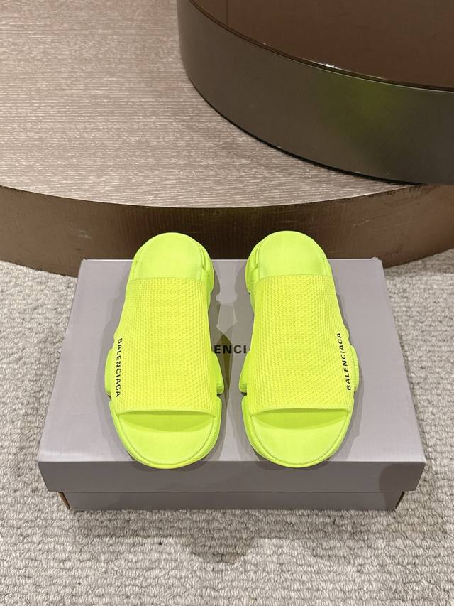 高版本出厂 Balenciaga 巴黎世家25Ss最新爆款夏季厚底沙滩针织拖鞋～情侣款 超级种草单品，轻松配搭夏季Look！时髦度满分 搭配指数满分 进口原厂飞