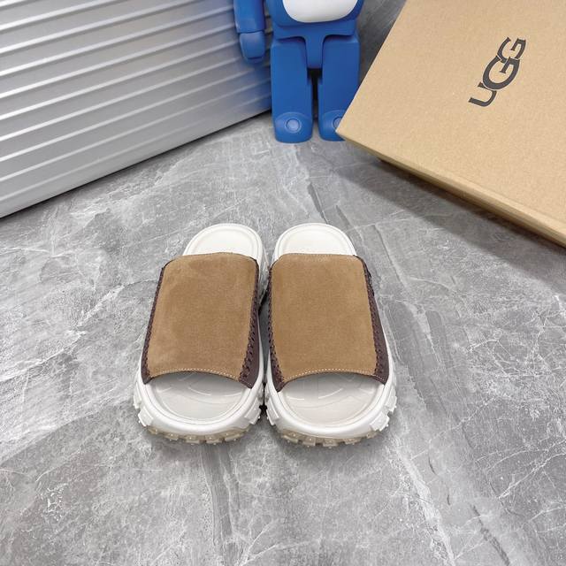 出厂 Ugg 寻踪系列 拖鞋 防尘牛麂皮贴合防滑厚底轮胎底 36 1 37 4 38 7 39 3 40 1