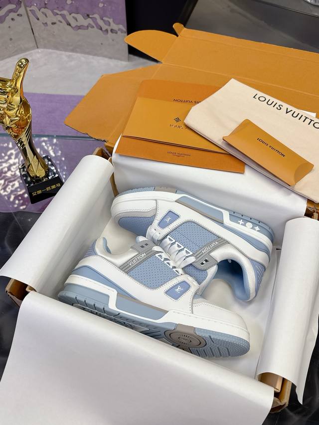 工厂P价P： 飞机盒10 Lv Tarine路易威登X Tyler 联名款 驴牌 L家 压花 情侣款 休闲 运动鞋 滑板鞋 原版购入开发 路易威登 X Tyle