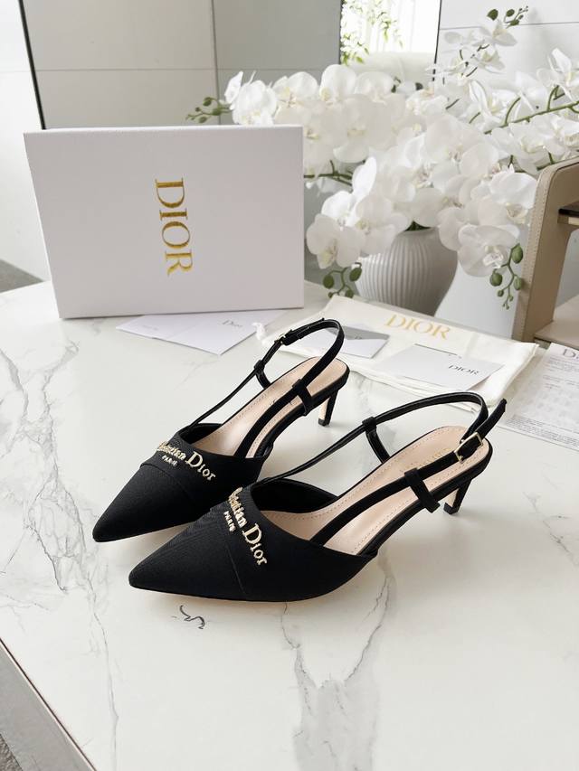 Dior 迪奥 25 2025春夏新品 顶级版本 专柜主打新款My Dior 尖头字母扣后空高跟鞋硬货上新 Bs代购级别！高级感十足！国内外博主刷爆的一款，复古