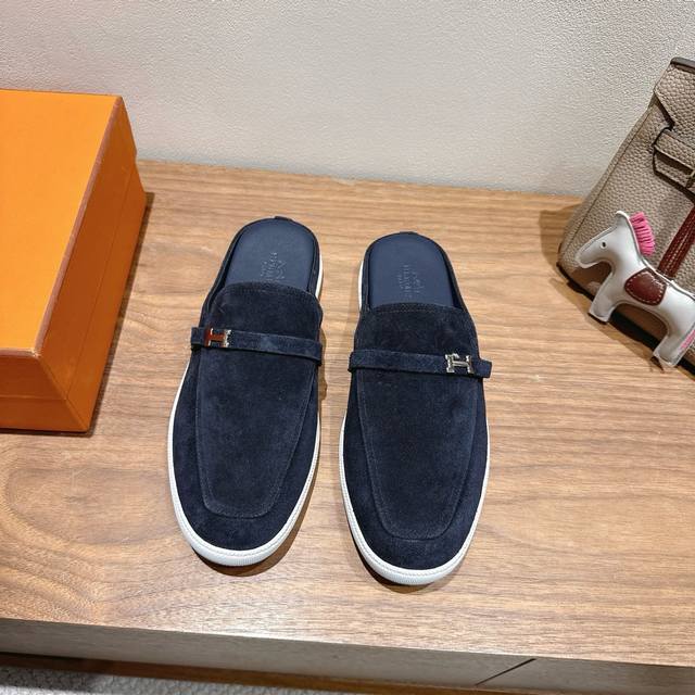 男50Hermes 爱马仕 Ss25 New Arrival～情侣款休闲半拖 懒人鞋 专柜大热情侣款，H家配货首选鞋履！ 是爱马仕经典款 每一季都会出很多颜色