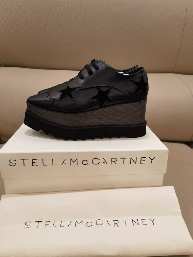 高版本 实拍Stella Mccartney厚底休闲单鞋 牛皮面羊皮里， 跟高8厘米，码数34-40，拿货
