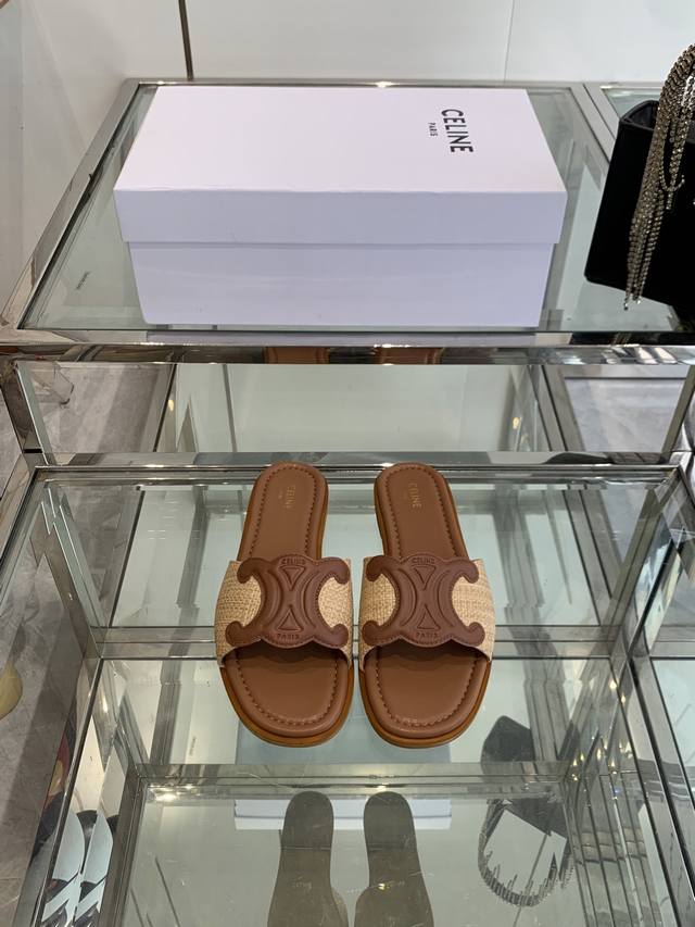 Celine 思琳 代购级别 25春夏新品凯旋门复古罗马凉鞋拖鞋 进出专柜无压力，重工版，拒绝一眼假Low货 原版楦型，调试N次、这款上脚绝对Vintage复古