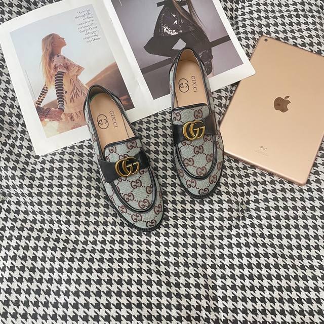 认准此版本： Gucci 古驰2025顶级专柜 新款限定 官网上新 全球首发 Gucci古驰 25Ss- 新品乐福鞋 古驰乐福鞋 古驰潮鞋 Gucci 小红书最