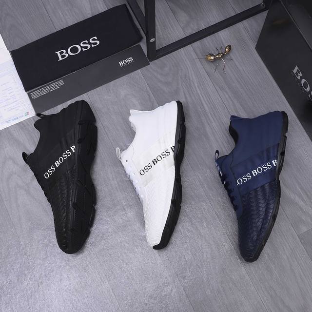 商品商标： ＢＯＳＳ 包底休闲鞋 正码码数: 38-44 45定做不退换 商品材料：精选编织牛皮拼接鞋面 网内里 牛皮鞋垫 橡胶大底