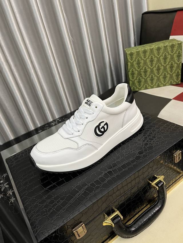 调工厂P价 男装男鞋 运动原单 古奇Gucci 最新爆款休闲鞋，顶端品牌 奢侈～代购，顶级～质量。专柜同卖产品 面料原版采用3D打印技术 舒适的羊皮内里 ，38
