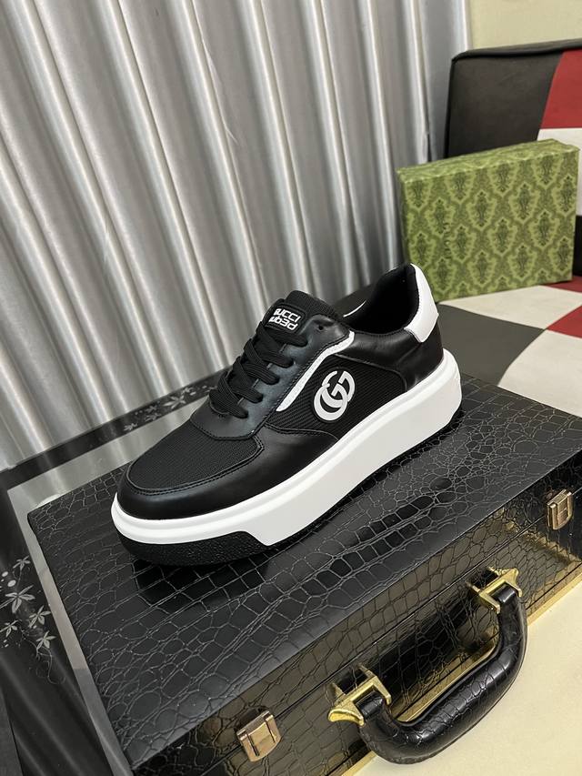 工厂P价 男装男鞋 运动原单 古奇Gucci 最新爆款休闲鞋，顶端品牌 奢侈～代购，顶级～质量。专柜同卖产品 面料原版采用3D打印技术 舒适的羊皮内里 ，38-