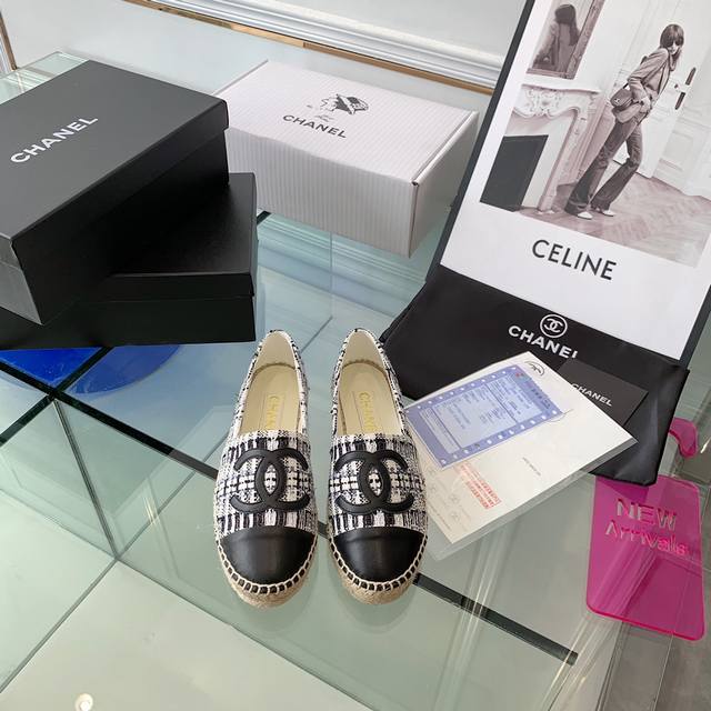 Chanel香奈儿 春夏新款渔夫鞋太古汇购入三对原版开发配代购白色双层外包装原版一比一出货码数:35-40
