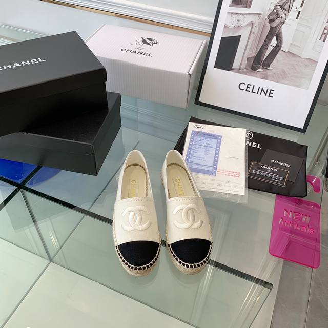 Chanel香奈儿 春夏新款渔夫鞋太古汇购入三对原版开发配代购白色双层外包装原版一比一出货码数:35-42
