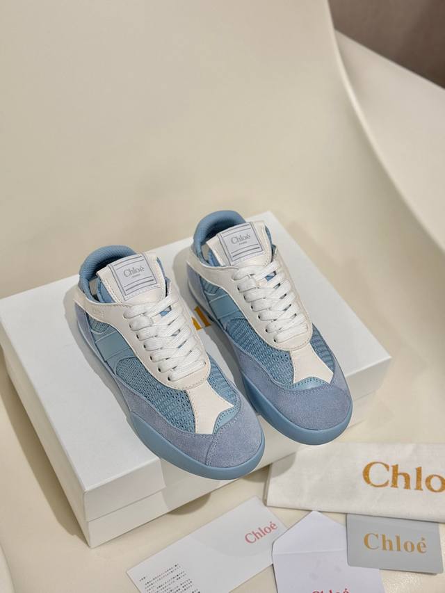 实价: Chloe 克洛伊 蔻依 25春夏新款 德训鞋 面料：进口牛皮 进口环保麂皮 原版开模纱网 大底：Tpu大底 超轻耐磨绒组合，Size：#35-41 4
