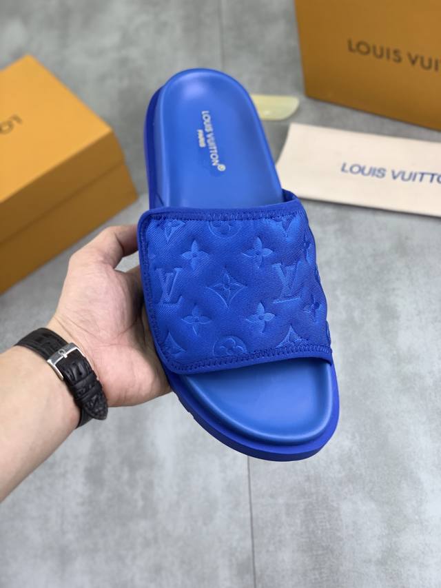 工厂P价P 实价 原单品质 Louis Vuitton 官网爆款路易威登 Lv男士拖鞋 同步发售 ！意大利进口原版面料 原厂特供原版底 码数：38-44 45定