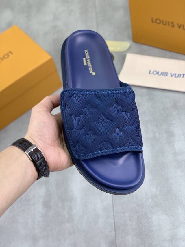 工厂P价P 实价 原单品质 Louis Vuitton 官网爆款路易威登 Lv男士拖鞋 同步发售 ！意大利进口原版面料 原厂特供原版底 码数：38-44 45定
